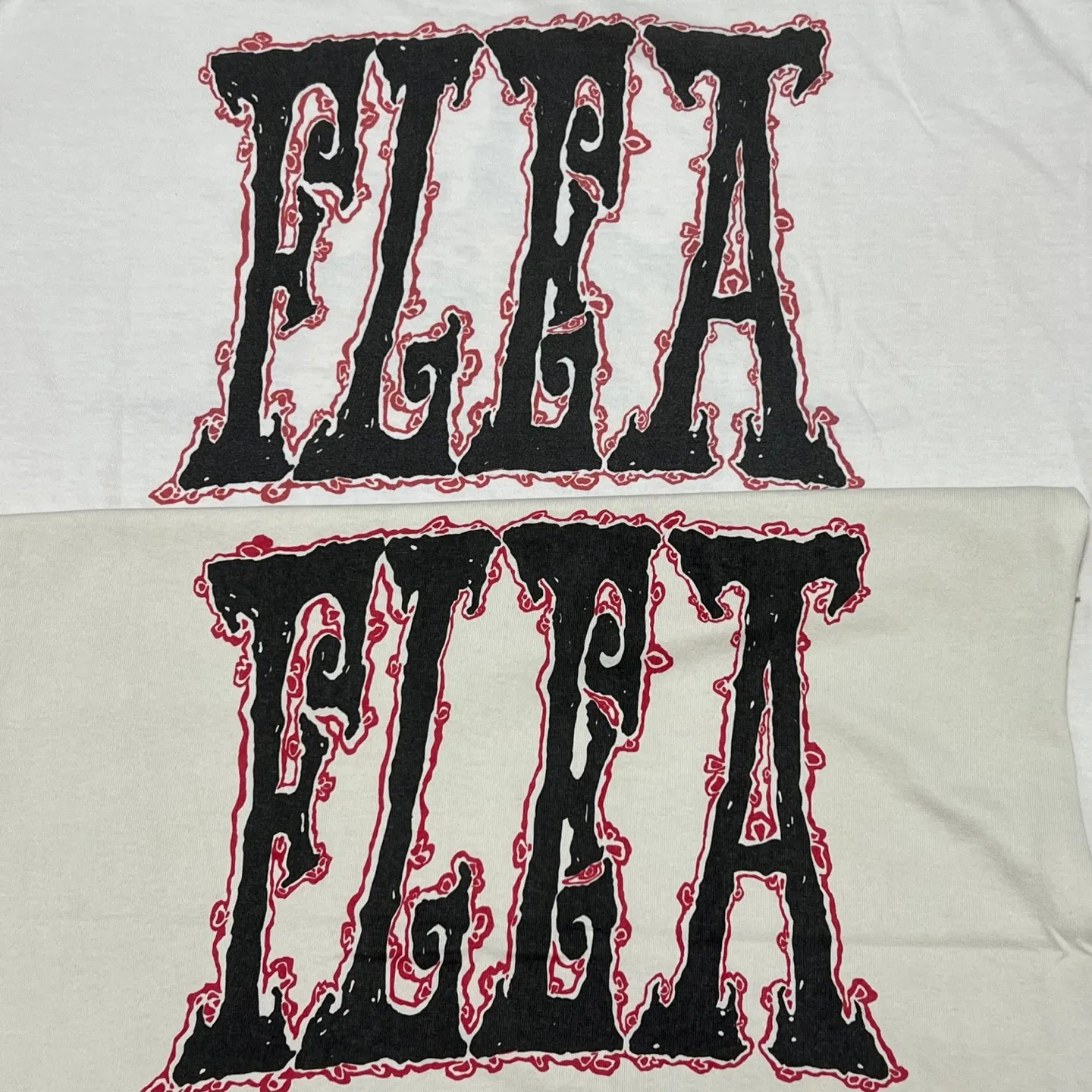 Printing sample comparison CACTUS PLANT FLEA MARKET x SAINT Mxxxxxx SUN SS TEE/WHT CPFM joint model Four-eye sun printed short sleeves off-white S-XL